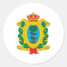 Coat of arms of Durango Mexico Official Symbol Round Sticker