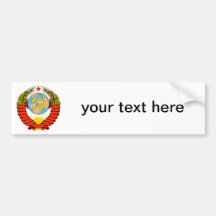 Coat of Arms of the Soviet Socialist Republic Bumper Stickers