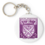 Coat of Arms, Saint Etienne France keychains