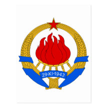 Coat of Arms Yugoslavia Official Heraldry symbnol Postcards