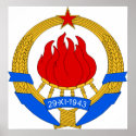 Coat of Arms Yugoslavia Official Heraldry symbnol posters
