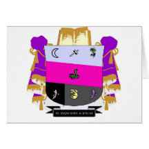 Coat of Soul of the sanguine man of knowledge Greeting Cards