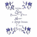 Cobalt Blue A Bird does not sing... Sculpture Photo Cut Out