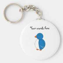 Cobalt blue penguin keychains