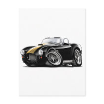 Cobra Black-Gold Car Postcards