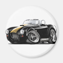 Cobra Black-Gold Car Refrigerator Magnets