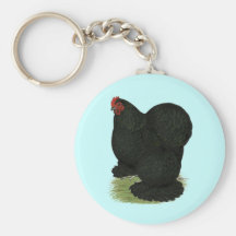 Cochin:  Black Hen Key Chain