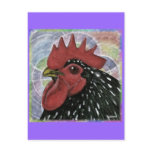 Cochin:  Decorative Rooster Head Postcards