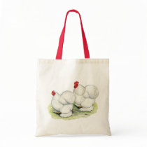 Cochin:  White Bantams Bags