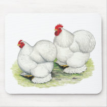 Cochin:  White Bantams Mousepad
