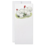 Cochin:  White Bantams rack cards
