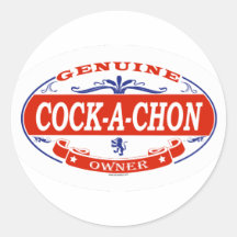 Cock-A-Chon Round Stickers