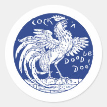 Cock-a-Doodle-Doo Round Stickers