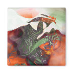 Cock flies hill refrigerator magnet