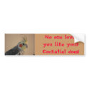 Cockatiel Love bumper stickers