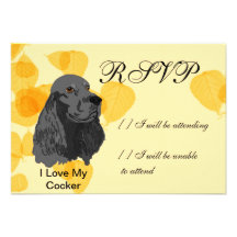 Cocker ~ I Love My Black Cocker Personalised Announcement