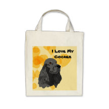 Cocker ~ I Love My Black Cocker Tote Bag