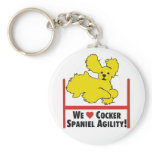 Cocker Spaniel Agility Love Keychains