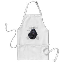 Cocker Spaniel (black) History Design Aprons