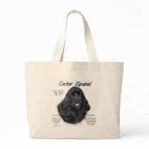 Cocker Spaniel (black) History Design Bags