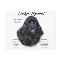 Cocker Spaniel (black) History Design