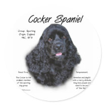 Cocker Spaniel (black) History Design