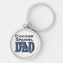 Cocker Spaniel DAD Keychains