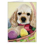 Cocker Spaniel Easter Pup Art Note Card