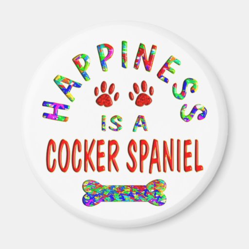 Cocker Spaniel Happiness Fridge Magnets