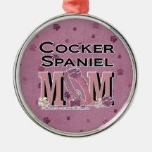 Cocker Spaniel MOM Christmas Ornament