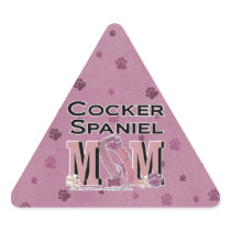 Cocker Spaniel MOM Triangle Stickers