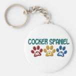 COCKER SPANIEL Mum Paw Print 1 Keychain