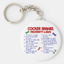 COCKER SPANIEL Property Laws 2 Keychain
