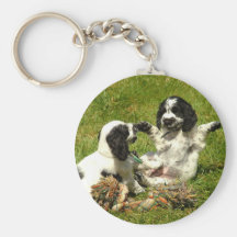 Cocker Spaniel Puppies  Keychain