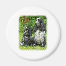 Cocker Spaniel & puppy 9W017D-068 Magnet