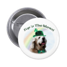 Cocker Spaniel Top of the Morn Pinback Buttons