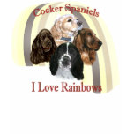 Cocker Spaniels I Love Rainbows t-shirts