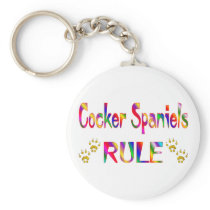 Cocker Spaniels Rule Key Chain