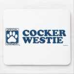 Cocker Westie Blue mousepads