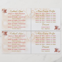 Cocktail buffet wedding menu template full color flyer
