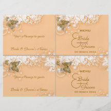 Cocktail buffet wedding menu template flyers