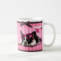 Cocktail French Bulldog Coffee Mugs