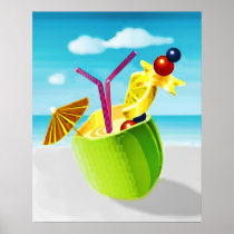 Cocktail in a Coconut