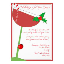 Cocktail New year invitation