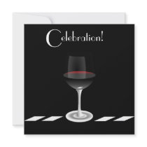 Cocktail Party Invitation in Black and White