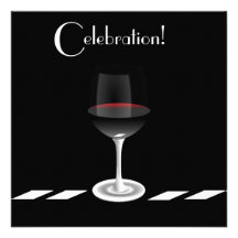 Cocktail Party Invitation in Black and White