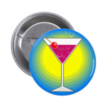 Cocktail Pinback Button