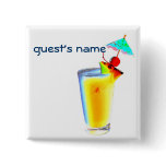 Cocktail Umbrella Drinks name badge buttons