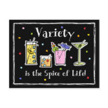 Cocktail Variety Recipe Card postcards