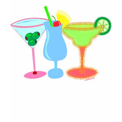 Cocktails Tee Shirts by totallypainted